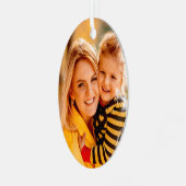 Ornement En Métal Ajouter votre propre Modèle photo (Avant gauche)