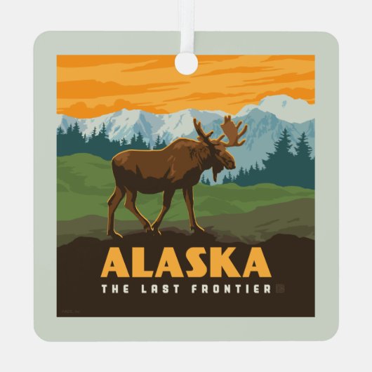 Ornement En Métal Alaska | Oie frontière (Verso)