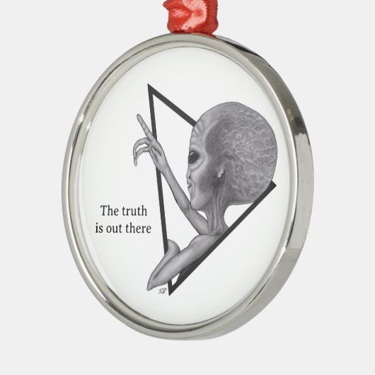 Ornement En Métal Alien gris, la vérité est là (Gauche)