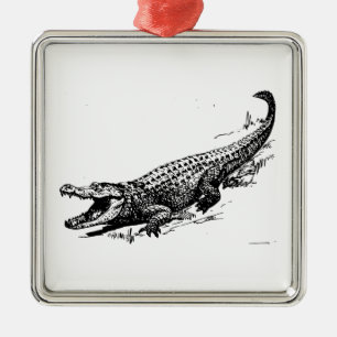 Ornement En Métal Alligator