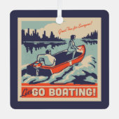 Ornement En Métal Allons en bateau (Recto)