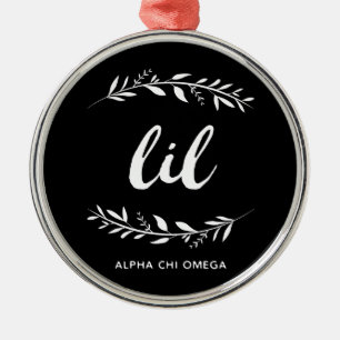 Ornement En Métal Alpha Chi Omega Petit Couronne