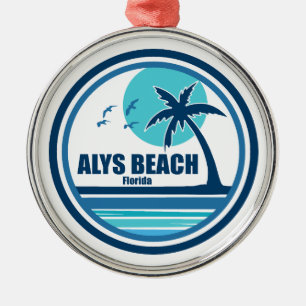 Ornement En Métal Alys Beach Fort Walton Palm Tree Birds