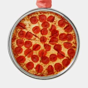 Ornement En Métal amateur de pizza classique