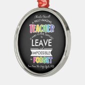 Ornement En Métal amazing teacher is hard to find impossible forget (Gauche)