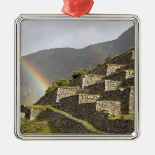 Ornement En Métal Amérique du Sud, Pérou, Machu Picchu. Arcs-en-ciel