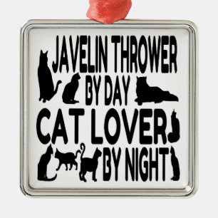 Ornement En Métal Amoureux des chats Javelin Thrower