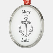 Ornement En Métal Ancre personnalisable (Gauche)