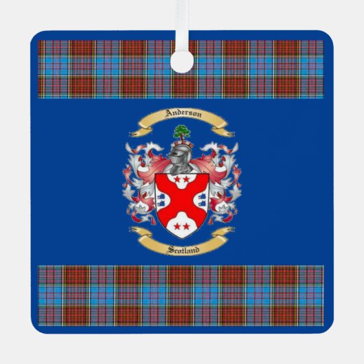 Ornement En Métal Anderson Crest avec Anderson Tartan* (Recto)