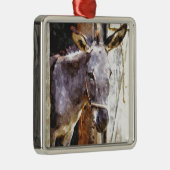 Ornement En Métal Âne dans l'aquarelle (Droite)