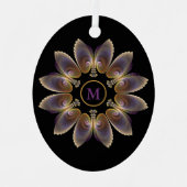 Ornement En Métal Ange Abstraite ailes Mandala Monogramme fractal (Recto)