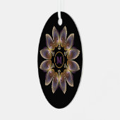 Ornement En Métal Ange Abstraite ailes Mandala Monogramme fractal (Avant gauche)