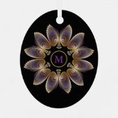 Ornement En Métal Ange Abstraite ailes Mandala Monogramme fractal (Verso)