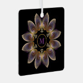 Ornement En Métal Ange Abstraite ailes Mandala Monogramme fractal (Avant droite)