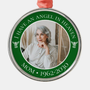 Ornement En Métal Ange au Ciel Mémorial Photo Maman