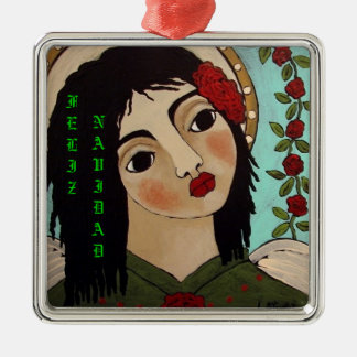 Ornement En Métal Ange de Mexicain de Feliz Navidad