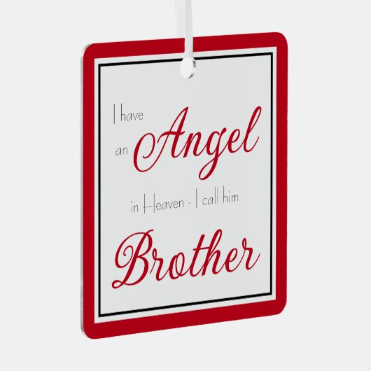 Ornement En Métal Angel in Heaven Brother Photo (Avant droite)