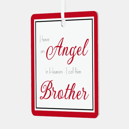 Ornement En Métal Angel in Heaven Brother Photo (Avant gauche)