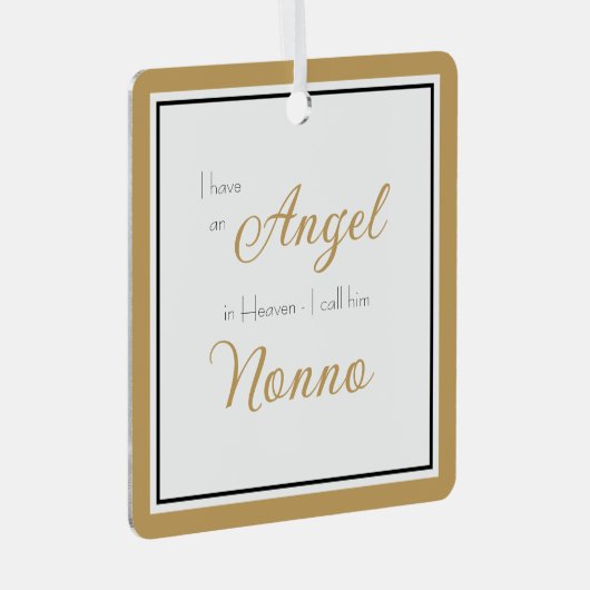 Ornement En Métal Angel in Heaven Nonno Photo (Avant droite)