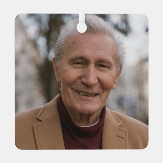 Ornement En Métal Angel in Heaven Nonno Photo (Verso)