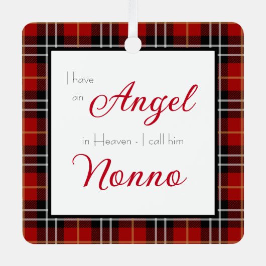 Ornement En Métal Angel in Heaven Nonno Photo (Recto)