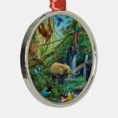 Ornement En Métal Animals living together throw pillow (Droite)