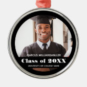 Ornement En Métal Année de classe photo Graduation noire (Devant)