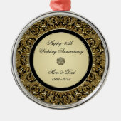 Ornement En Métal Anniversaire du Mariage d'or (Devant)