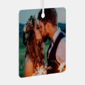 Ornement En Métal Any Personalized Dated Photo  (Avant droite)