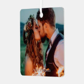 Ornement En Métal Any Personalized Dated Photo  (Avant gauche)