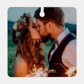 Ornement En Métal Any Personalized Dated Photo  (Verso)