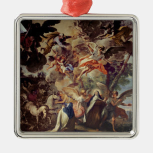 Ornement En Métal Apparition de St Joseph vers St Theresa