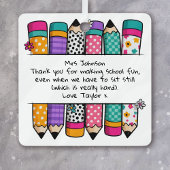 Ornement En Métal Appréciation personnalisée de l'enseignant