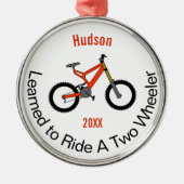 Ornement En Métal Appris à piloter un deux roues (Devant)