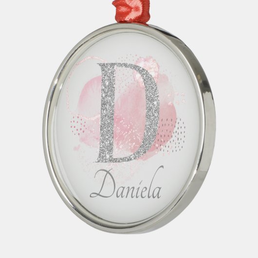 Ornement En Métal Aquarelle Abstraite et Parties scintillant D (Gauche)