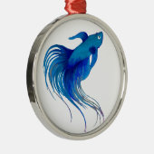 Ornement En Métal Aquarelle Bêta bleue (Droite)