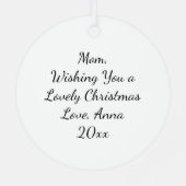 Ornement En Métal Aquarelle Birdhouse Noël personnalisé (Verso)