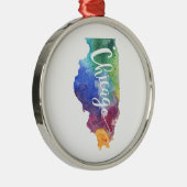 Ornement En Métal Aquarelle Chicago (Droite)