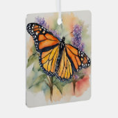 Ornement En Métal Aquarelle Monarch Papillon Imprimer (Avant droite)