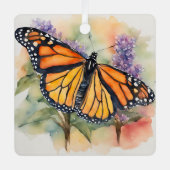 Ornement En Métal Aquarelle Monarch Papillon Imprimer (Recto)