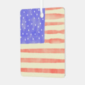 Ornement En Métal Aquarelle rustique USA drapeau américain (Avant gauche)