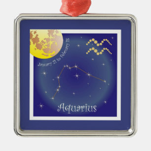 Ornement En Métal Aquarius Janvier 21 à février 18