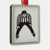 Ornement En Métal Arbitre d'hockey (Droite)