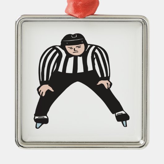 Ornement En Métal Arbitre d'hockey (Devant)