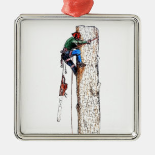 Ornement En Métal Arboriste de chirurgien d'arbre