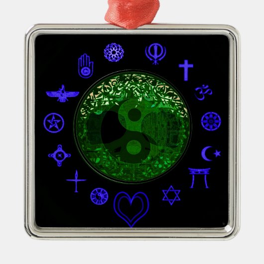 Ornement En Métal Arbre de la vie et de l'unité (Devant)