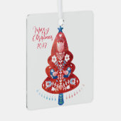 Ornement En Métal Arbre de Noël d'art populaire scandinave (Avant droite)