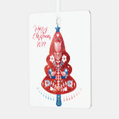 Ornement En Métal Arbre de Noël d'art populaire scandinave (Avant gauche)