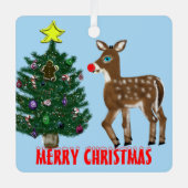 Ornement En Métal Arbre de Noël des rennes (Recto)