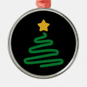 Ornement En Métal Arbre de Noël drôle (Devant)